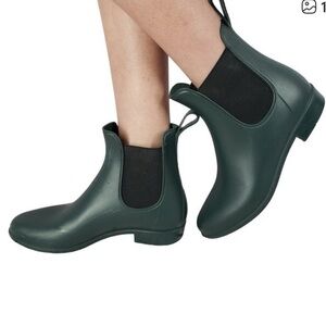 JCREW Mercantile Green Ankle Rain Boots